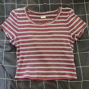 striped crop t-shirt